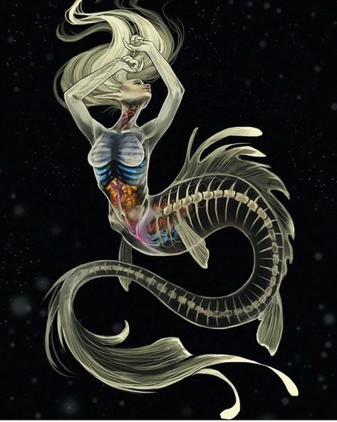 Deep Sea Creatures Art, Deep Sea Life, Transparent Fish, Dark Mermaid, Sea Creatures Art, Vampire Masquerade, Body Image Art, Pretty Mermaids, Siren Mermaid