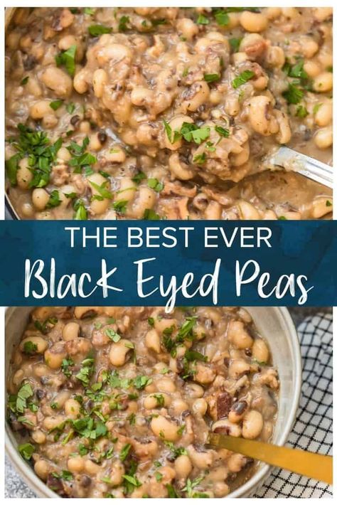 Black Eyed Pea Recipes Southern, Dutch Oven Black Eyed Peas Recipe, Stovetop Black Eyed Peas, Bacon Black Eyed Peas, Black Eyed Peas Stove Top, Best Blackeyed Pea Recipes, No Soak Black Eyed Peas, Blacked Peas Recipe, Creamy Black Eyed Peas Recipe