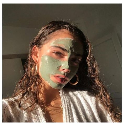 girl with face mask Facial Mask, A Face, A Woman, Face Mask, Facial, Mask, Mirror, Green, Hair