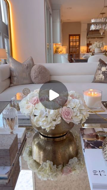 Farah Merhi on Instagram: "Have you ever tried making a flower arrangement by mixing faux florals with real flowers? Real Hydrangeas tend to be expensive and they dont last long. Using faux hydrangeas that look real mixed in with real roses creates a full, beautiful arrangement that lasts longer and requires less flowers. The best part, you can reuse your hydrangeas over and over and mix them with different real flowers ❤️ here’s how my arrangement turned out. What do you think?" Faux Hydrangea Arrangement, Mural Bedroom Wall, Bedroom Wall Murals, Hydrangea Centerpieces, Murals Bedroom, Making A Flower, Farah Merhi, Bedroom Wall Mural, Hydrangea Flower Arrangements