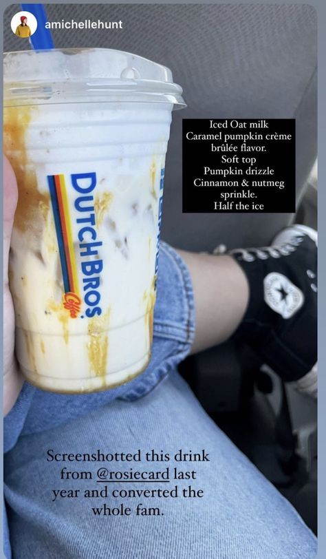 Non Coffee Dutch Bros Drinks, Fall Dutch Bros Drinks, Dutch Bros Chai Drinks, Duch Bro Drinks, Dutch Bros Fall Drinks, Dutchbros Orders, Dutch Bros Orders, Dutch Orders, Starburst Drink