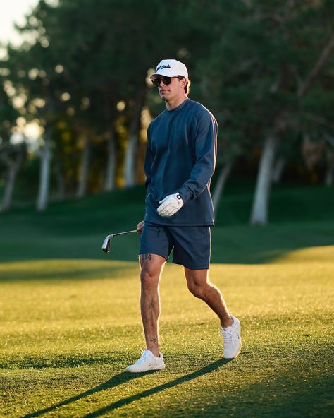 Mens Golfing Outfit, Men’s Tennis Outfit, Male Golf Outfit, Mens Golf Attire, Golf Mens Fashion, Mens Golf Style, Men Golf Outfit Fashion, Golfing Outfits Men, Golf Men Aesthetic