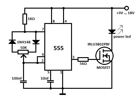 high power led dimmer circuit Electronic Circuit Design, Electronics Storage, Simple Circuit, Electronic Schematics, Electronic Circuit Projects, Electronic Circuit, Electrical Projects, Electronics Mini Projects, Electronics Projects Diy