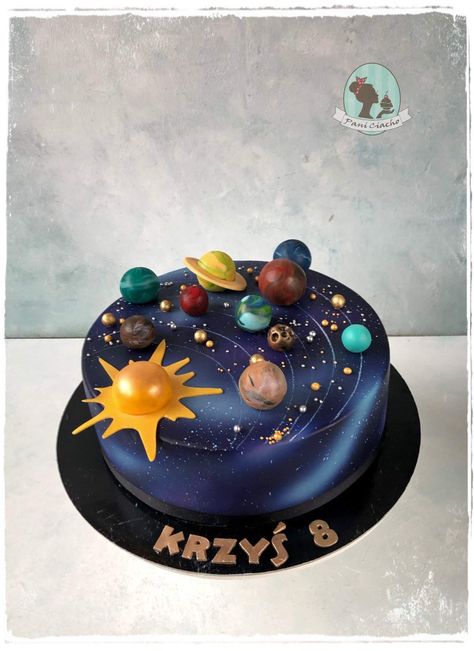 Solar System Cake, Planet Birthday, Planet Cake, Tata Surya, Matric Farewell, Galaxy Party, Galaxy Cake, Krispy Kreme, Space Party