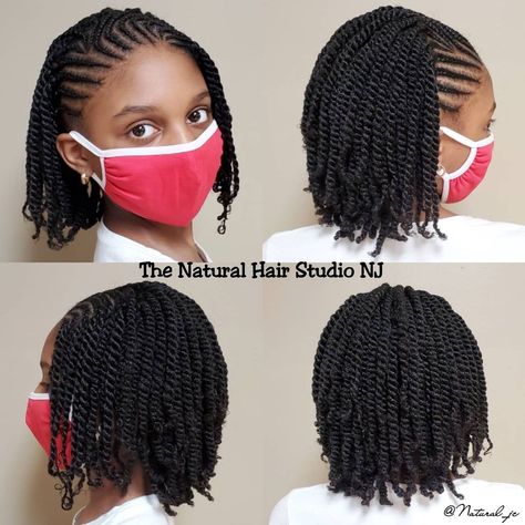 Cornrow Front And Twist Back Natural Hair, Cornrow Front Twist Back, Cornrows Back, Front Cornrows, Braids In The Front Natural Hair, Braids Styling, Hair Styles To Try, Lil Girl Hairstyles, Two Strand Twists