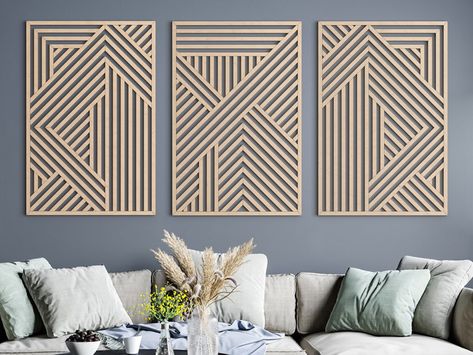 25 Inspirational Wooden Panel Decor for Your House 14 House Decor Ideas Using Wooden Panels 10 Small Apartment Decor Ideas with Wooden Panels 20 DIY Wooden Panel Inspirations for Your Home 22 Wooden Panel Decor Ideas for Small Room Chic Hygge Office, Cubicle Makeover, Geometric Wood Wall Art, Wall Art Cool, Geometric Wood Wall, Office Vibes, Wall Art Panels, Wooden Wall Panels, Wall Art Geometric