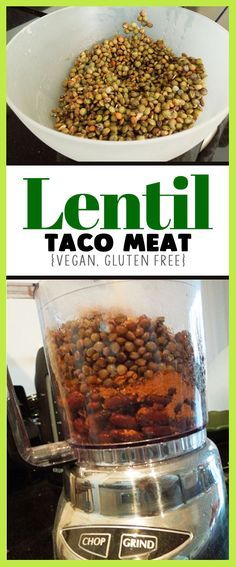 Easy lentil taco meat - great plant based protein dinner recipe Lentil Meat, Lentil Taco Meat, Resep Vegan, Protein Dinner Recipes, Lentil Tacos, Protein Dinner, Taco Pizza, Resep Diet, Free Meal