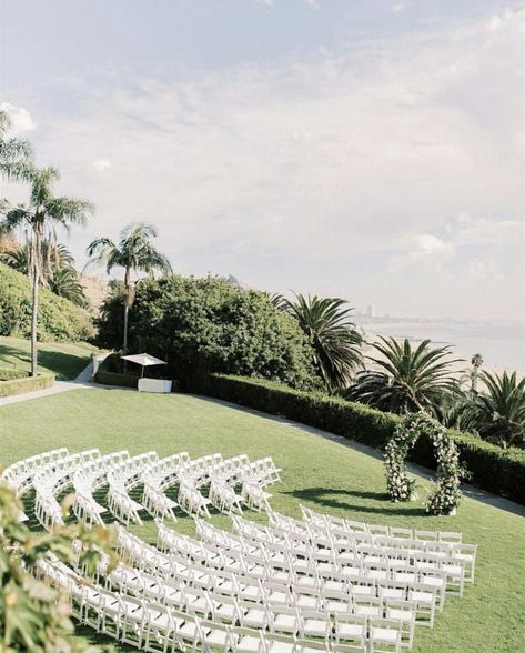 Wedding Reception Tables Layout, Ocean View Wedding, Mansion Wedding Venues, Mediterranean Wedding, Ocean Wedding, Dream Wedding Decorations, Wedding Planning Decor, Malibu Wedding, Wedding Altars