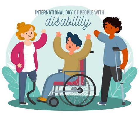 World Disabled Day Poster, Inclusive Art, Vector People, Bullet Journal Stickers, International Day, Drawing Images, Fish Painting, Paper Crafts Diy Kids, Vector Hand