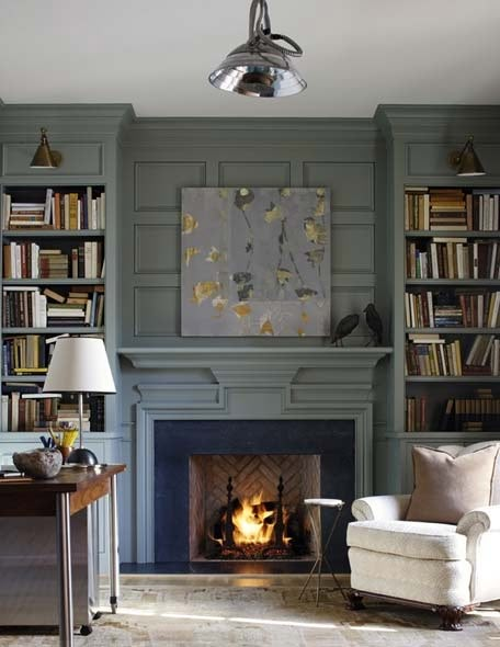 Built-ins to Love! How to add character and value to your home with custom millwork. Collins Interiors, French Country Modern, Casa Country, 아파트 인테리어, Built In Bookcase, Cozy Fireplace, Brick Fireplace, Cool Ideas, Treasure Box