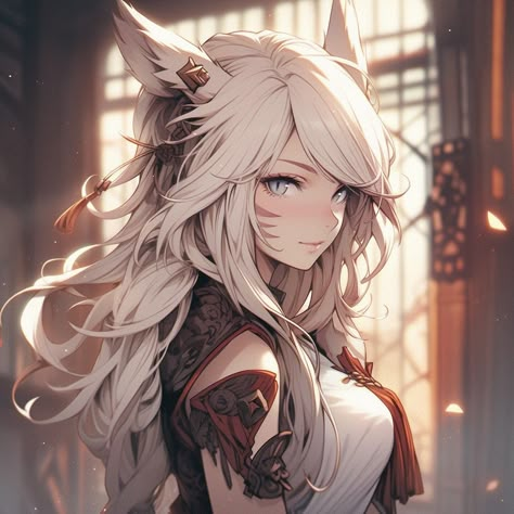 Anime Female Fox Oc, Kawaii Fox Art, Fantasy Kitsune Art, Wolf Anime Female, Fox Girl Pfp, Fox Anime Character, Fox Girl Oc, Kitsune Art Character Design, Anime Kitsune Female