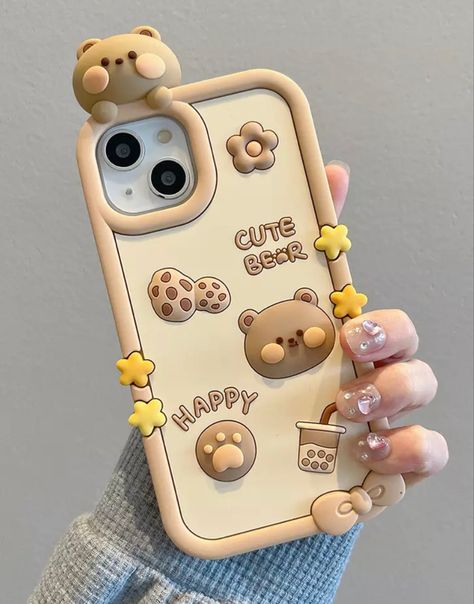 3D Cute Bear Cartoon Rabbit Animals Silicone Phone Case For iPhone 14 13 12 11 Pro Max 14 Plus Kawaii Phone Case Ideas, Cute 3d Phone Cases, Cute Kawaii Phone Cases, Future Accessories, Bling Phone Cases Diy, Iphone Casing, Digital Accessories, Bear Phone Case, Kawaii Iphone Case