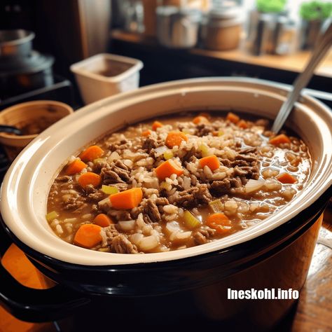 Ineskohl Kitchen, Beef And Barley Soup, Sweet Hawaiian Crockpot Chicken Recipe, Beef With Mushroom, Beef And Barley, Soup Store, Beef Barley, Beef Barley Soup, Barley Soup