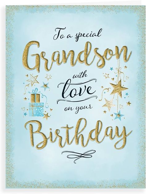 Piccadilly Greetings Modern Birthday Card Grandson - 8 x 6 inches : Amazon.co.uk: Stationery & Office Supplies Grandson Birthday Quotes, Happy Birthday Grandson Images, Grandson Birthday Wishes, Modern Birthday Card, Birthday Grandson, Happy Birthday Grandson, Happy Birthday 19, Grandson Birthday Cards, Unique Birthday Wishes