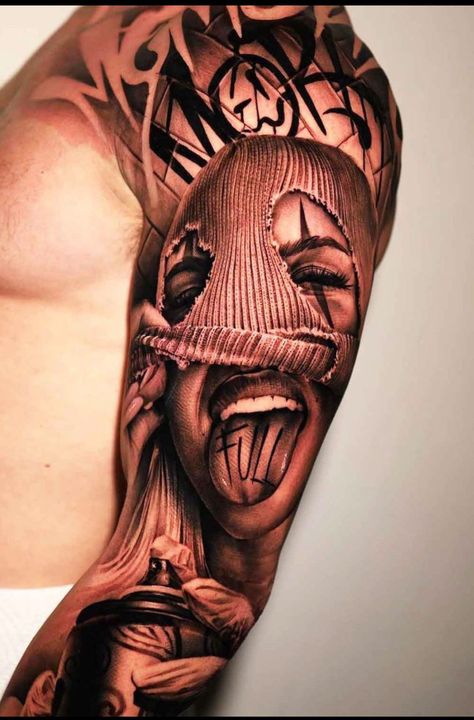 Realistic Tattoo Design For Men, Cholo Style Tattoo, Mexican Tattoo Designs, Mexican Tattoo Ideas, Portrait Tattoo Sleeve, Chicanas Tattoo, Chicano Tattoos Sleeve, Mexican Tattoo, Gangsta Tattoos