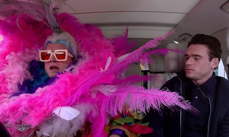 Watch ‘Rocketman’ Stars Taron Egerton And Richard Madden On ‘Carpool Karaoke’ Rocketman Movie, Carpool Karaoke, Jesus Christ Superstar, Taron Egerton, Richard Madden, Meme Template, Green Day, Elton John, Arctic Monkeys