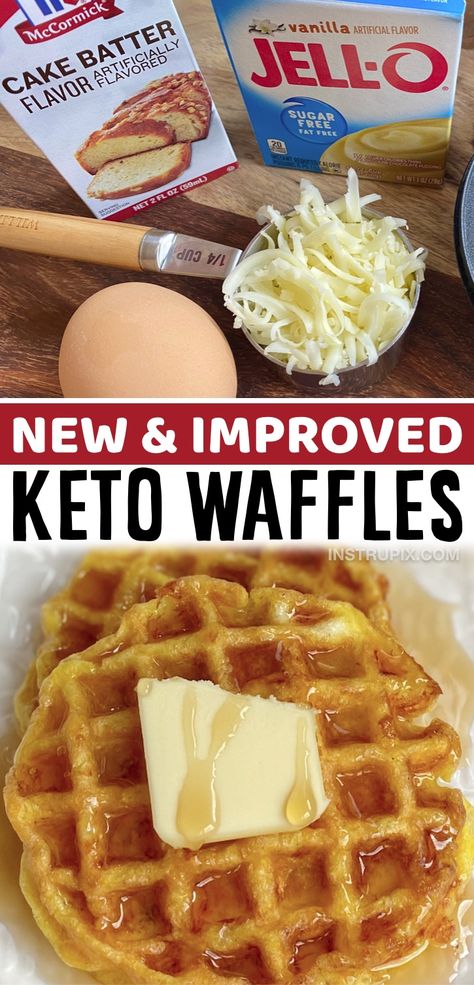 Keto Breakfast Chaffles, Breakfast Chaffles, Easy Keto Breakfast, Keto Waffles, Best Keto Breakfast, Low Carb Waffles, Desayuno Keto, Waffle Maker Recipes, Sugar Free Jello