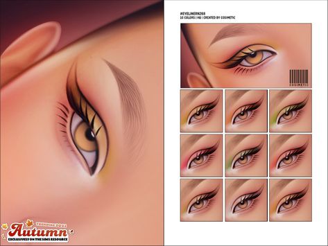 The Sims Resource - EYELINER N268 Sims 4 White Eyeliner, Sims 4 Cc Waterline Eyeliner, Smudged Eyeliner Sims 4 Cc, Sims 4 Cc Female Eyeliner, Sims 4 Cc Eyeliner, Sims 4 Downturned Eyeliner Cc, Egyptian Eyeliner, Pastel Eyeshadow, Cc Makeup