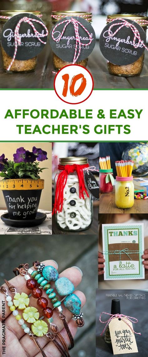 10 Easy & Affordable Teacher's Gifts for Christmas. Inexpensive Teacher's Gifts You Can Pull Together Quickly and Easily. Unique Teacher's Gift Ideas. Teacher's Gift Ideas for Christmas. #teachersgifts #teacherschristmasgifts #affordableteachersgifts #appreciateteachers Diy Gifts For Teachers, Affordable Teacher Gifts, Christmas Teacher Gifts, Inexpensive Teacher Gifts, Easy Teacher Gifts, Baby Joey, Unique Teachers Gift, Gift Ideas For Christmas, Inexpensive Christmas Gifts