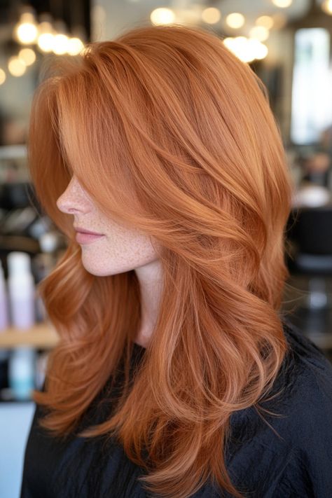 22 Stunning Strawberry Blonde Haircut Ideas That'll Make Heads Turn Strawberry Color Hair, Strawberry Blonde Hair Short, Blonde Haircut Ideas, Short Strawberry Blonde Hair, Light Red Hair Color, Strawberry Blonde Ombre, Light Red Hair, Romantic Waves, Blonde Haircut