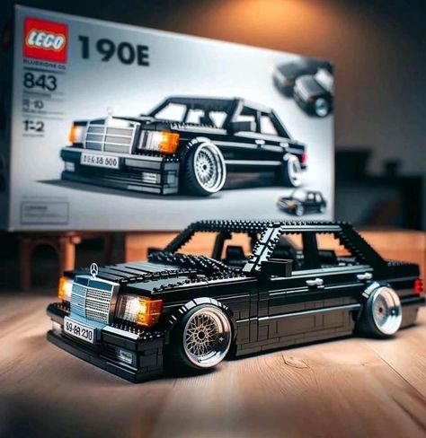 Lego Mercedes, Lego Wheels, Mercedes 190e, Best Lego Sets, Benz 190e, Slammed Cars, Mercedes Benz 190e, Lego Girls, Lego Speed Champions