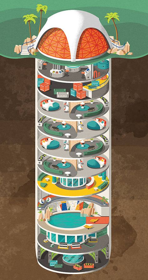 Doomsday Bunker, Military Bunkers, Underground Shelter, Underground Bunker, Underground Homes, Apocalypse Survival, Survival Shelter, Earthship, Futuristic Architecture