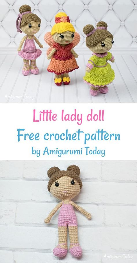 No Sew Crochet Doll Pattern, Crochet Baby Doll, Amigurumi Today, Crochet Toys Free Patterns, Doll Patterns Free, Doll Crochet Pattern, Crochet Toys Free, Crochet Dolls Free Patterns, Easy Crochet Patterns Free