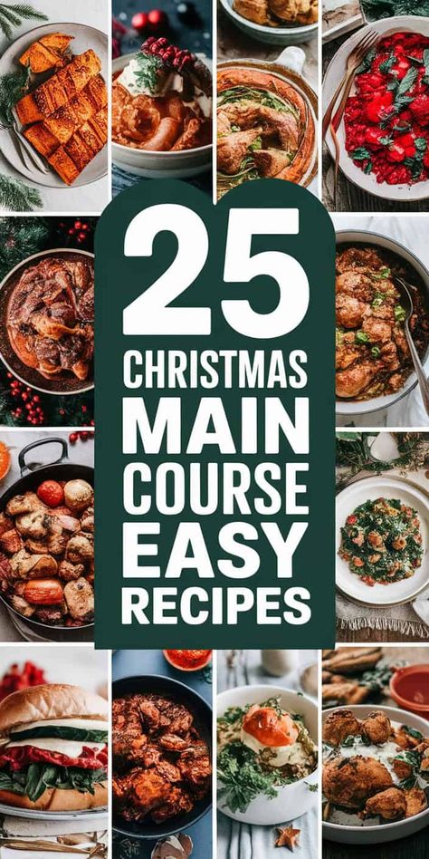 Surprising Christmas Main Course Recipe Ideas Christmas Main Entree Ideas, Main Course For Christmas Dinner, Christmas Meat Ideas Main Dishes, Easy Holiday Main Dish, Traditional Christmas Meal Ideas, Christmas Food Main Courses, Christmas Dinner Ideas Easy Simple, Christmas Dinner Must Haves, Easy Elegant Christmas Dinner