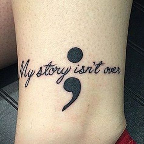 Unique Tattoos For Women, Awareness Tattoo, Semicolon Tattoo, Health Tattoo, Selfie Photography, Dream Tattoos, Tattoo Trends, With Meaning, Symbolic Tattoos