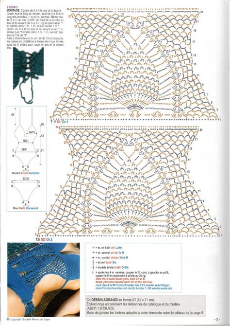 Crocheter un maillot de bain - Le blog de Ladylaine Album Archive, Crochet Dress, Crochet Bikini, Crochet Top, Lace Top, Crochet, Lace