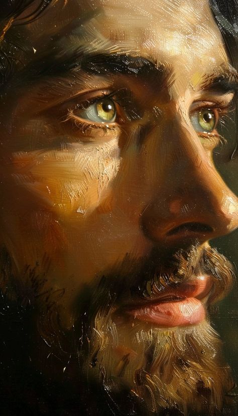 Men Portraits Painting, Abstract Oil Portrait, Painting Faces Acrylic, Classic Portrait Painting, Beard Painting, Oil Painting Photo, Portrait Painting Tutorial, Jesus Art Drawing, Face Oil Painting