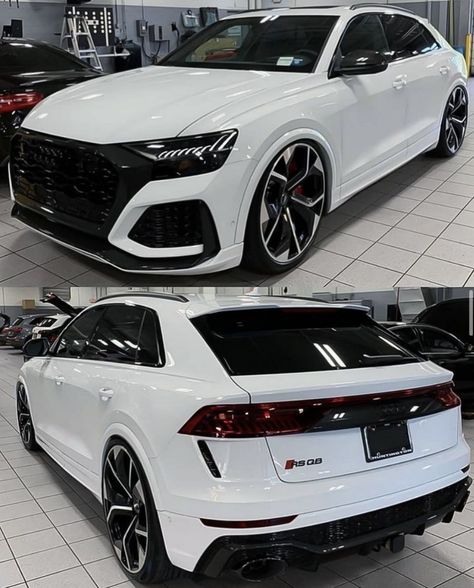 Audi Q8 White, White Audi Suv, White Audi, Toyota Suv, Exterior House Remodel, Audi Q8, Bmw I3, Classy Cars, Audi Suv