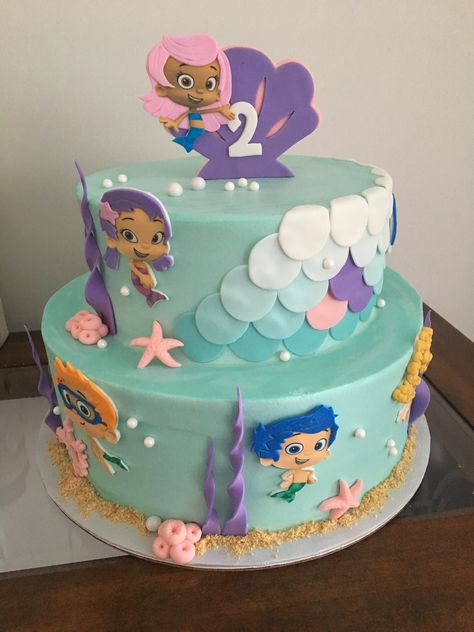 Bubble Guppy Cake, Bubble Guppies Cake Ideas, Bubble Guppies Birthday Party Ideas Cake, Bubble Guppies Themed Birthday Party, Bubble Guppies Birthday Theme, Bubble Guppies Birthday Party Ideas, Bubble Guppies Birthday Cake, 1st Birthday Foods, Bubble Guppies Theme