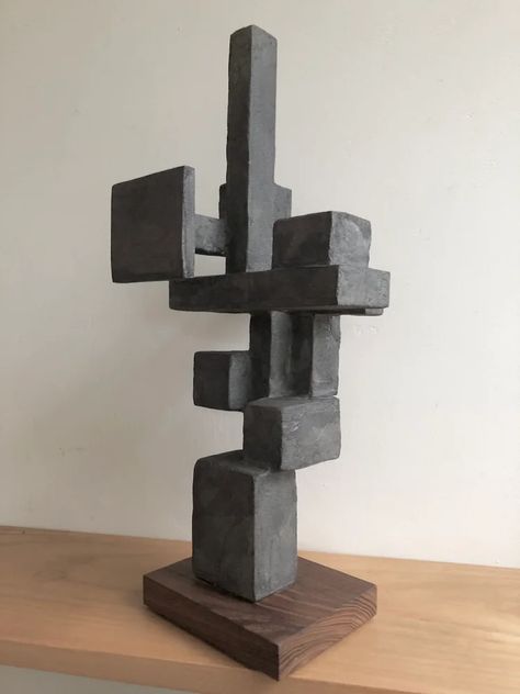 small brutalist sculpture / X+L Shape Practice, Brutalist Sculpture, Brutalist Furniture, Brutalist Interior, Opt Art, Brutalist Buildings, Architectural Sculpture, Brutalist Design, Abstract Art Diy