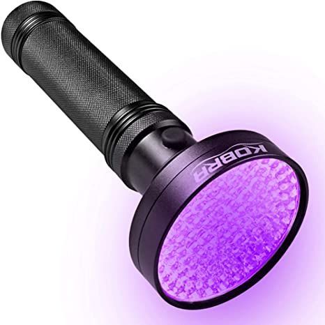 KOBRA UV Black Light Flashlight 100 LED #1 Best UV Light and Blacklight For Home & Hotel Inspection, Pet Urine & Stains - Ultra Intensity 18W 385-395nm LEDs Spot Counterfeit Money, Leaks, Scorpions! Black Light Flashlight, Steam Clean Carpet, Uv Flashlight, Urine Stains, Uv Black Light, Light Film, Pet Urine, Light Flashlight, Pet Stains