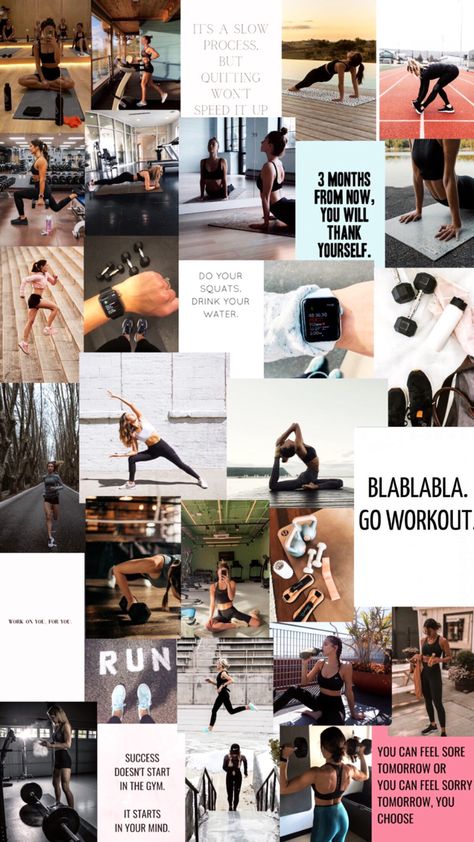 #aesthetic #fitness #fitnessmotivation #gym #inspiration #motivation #quotes #workout #running #yoga #collage Vision Board Pictures Fitness, Motivation Wallpaper Aesthetic, Gym Motivation Wallpaper, Fitness Motivation Wallpaper, Fitness Wallpaper, Gym Wallpaper, Fitness Vision Board, Better Lifestyle, Motivation Wallpaper