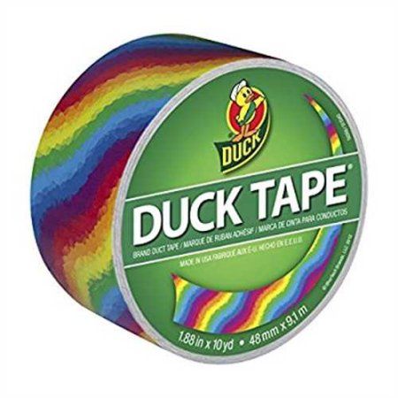 Duck Brand 281496 Printed Duct Tape, Rainbow, 1.88 Inches x 10 Yards, Single Roll, Brown Viking Longboat, Corrugated Card, Duck Tape, Tape Crafts, Rainbow Print, Duct Tape, Rainbow Pattern, Hobbies And Crafts, Washi Tape