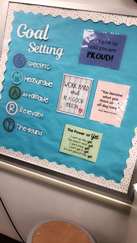 Goal setting bulletin #goalsetting #smartgoals #middleschool #bulletinboards #goalgetters #goals2019 #bulletinboardideas #bulletin #smartgoalsettingstemplates Goal Bulletin Board, Goal Setting Bulletin Board, Goals Bulletin Board, Bulletin Board Ideas, School Staff, Swim Team, Board Ideas, Goal Setting, Don't Give Up