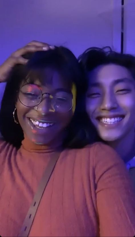 Asian Boy And Black Girlfriend, Ambw Couples Aesthetic, Bwam Couple, Blasian Couple, Blasian Couples, Biracial Couples, Swirl Couples, Bwwm Couples, Interacial Couples