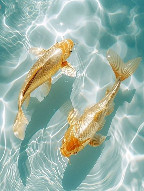 Gold Asthetics Wallpaper, Summer Ios, Gold Koi Fish, Fish Background, Koi Painting, Hanged Man, Lucky Wallpaper, Flower Pattern Drawing, Pretty Fish