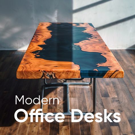 Handmade Desks, Modern Office Desk, Office Desks, Modern Office, Office Furniture, Sleek Design, Office Desk, Modern Design, Desk