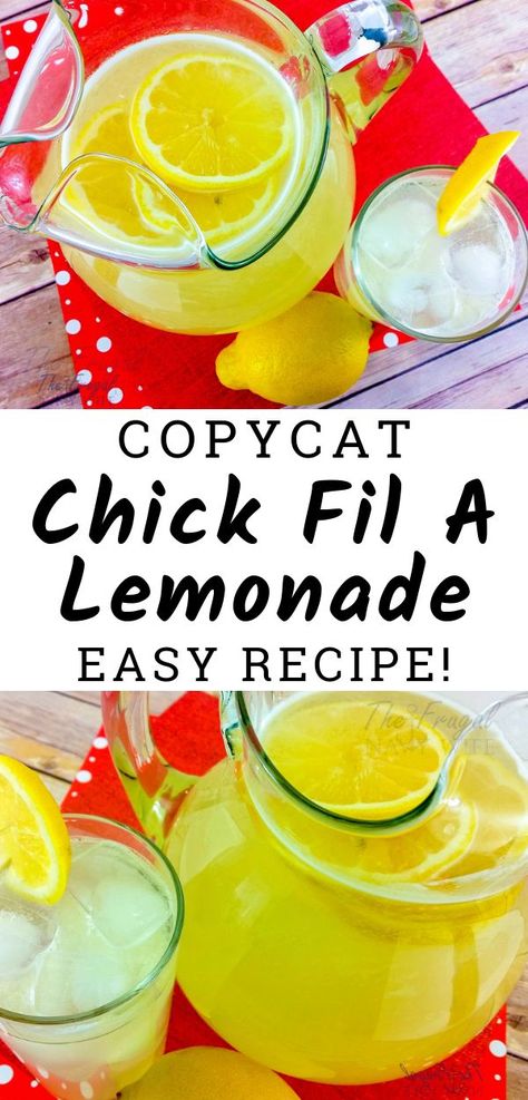 Chik Fil Lemonade, Chik Fil A Lemonade Recipe, Chic Fil A Lemonade Recipe, Juicer Lemonade Recipe, Copycat Chick Fil A Lemonade, Countrytime Lemonade Recipe, Homade Lemonade Recipe, Home Made Lemonade Recipe Easy, Chick Fil A Diet Lemonade Recipe