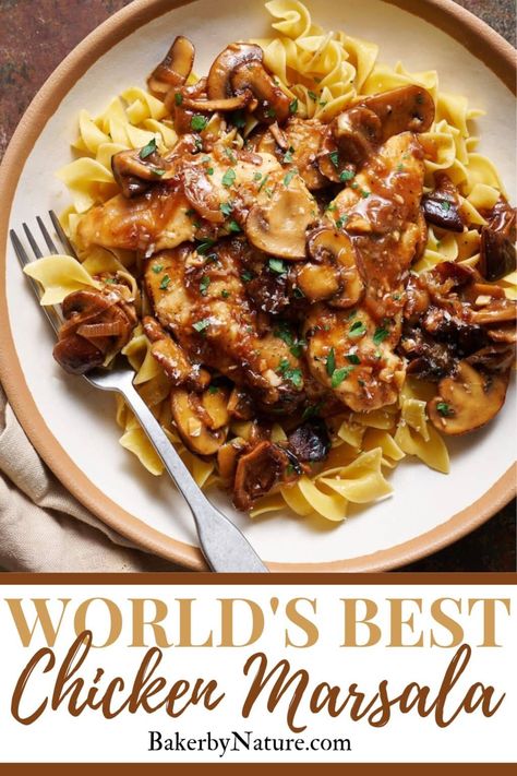 Creamy Chicken Marsala Pasta, Chicken With Butter Noodles, Dinner Recipes For Family Fall, Chicken With Buttered Noodles, Popular Chicken Recipes, Chicken Marsala Pasta, Buttery Noodles, Cottage Recipes, Chicken Marsala Recipe