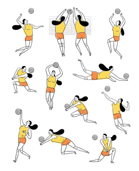 line art woman playing volleyball in various action Playing Volleyball, Line Art Woman, Beautiful Love Pictures, Female Art, Volleyball, Vector Art, Line Art, Vector Free, Illustration Art