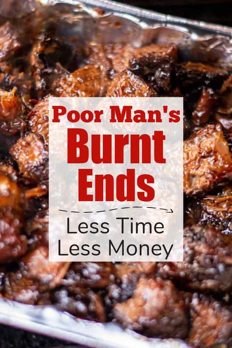 Poor Man\'s Burnt Ends Poor Mans Burnt Ends Recipe, Chuck Roast Burnt Ends, Roast Burnt Ends, Poor Man's Burnt Ends, Burnt Ends Recipe, Bbq Smoker Recipes, Smoked Chuck Roast, On The Smoker, Chuck Roast Recipes