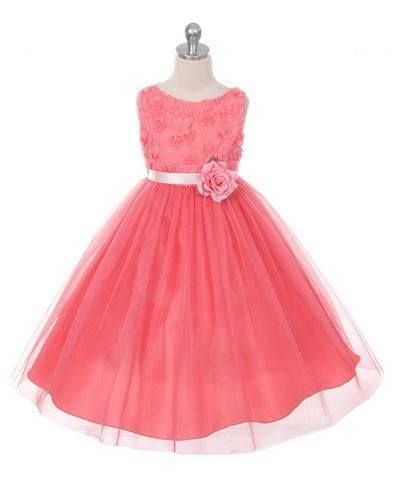 Coral Flower Girl Dresses, Flower Girl Toddler, Boys Formal, Flower Girls Dress, Toddler Flower Girls, Cheap Flower Girl Dresses, Full Tulle Skirt, Coral Flower, Tulle Flower Girl