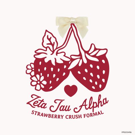 Design unique and trendy custom merch for your Greek organization from Fresh Prints! Submit a proof request to get a free mockup of your design today. 

Zeta Tau Alpha designs | Zeta Tau Alpha apparel | custom apparel | greek apparel | Sorority designs | Formal designs  |Formal apparel | strawberry | strawberries | flower | heart | hearts | zeta tau alpha | formal | sisterhood | philanthropy | social

#shirtjustgotcrazy #freshprints Strawberry Sorority Theme, Strawberry Merch, Strawberry Sorority, Zeta Tau Alpha Graphic, Zeta Tau Alpha Shirts, Formal Shirt Design, Alpha Apparel, Strawberry Crush, Sorority Themes