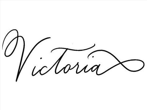 Victoria Tattoo, Victoria Name, Cubby Ideas, Name In Cursive, Letter Tattoo, Black Girls With Tattoos, Decorative Fonts, Pretty Fonts, Signature Ideas