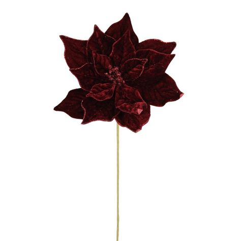 20" Velvet Poinsettia Stems | Holiday Floral Picks | Available in Green, Burgundy, Royal Blue, Midnight Blue | Michaels Holiday Hostess Gifts, Floral Picks, Wreath Home Decor, Holiday Floral, Holiday Display, Colors Green, Holiday Items, Lantern Candle Holders, Dog Mom Gifts