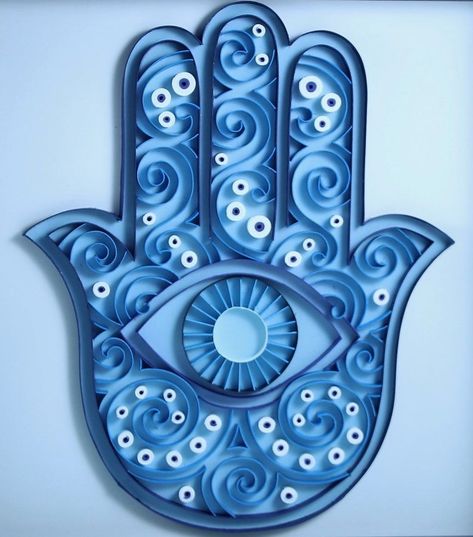 Diy Quilling Crafts, Hamsa Art, Quilled Paper Art, Quilling Craft, Paper Quilling Designs, Birthday Crafts, Quilling Patterns, 3d Paper Crafts, Jewish Art